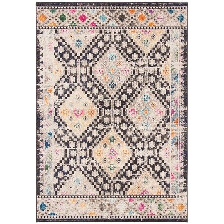 Safavieh 3 x 5 ft. Madison 400 Power Loomed Rectangle Area Rug Black & Yellow MAD418Z-3